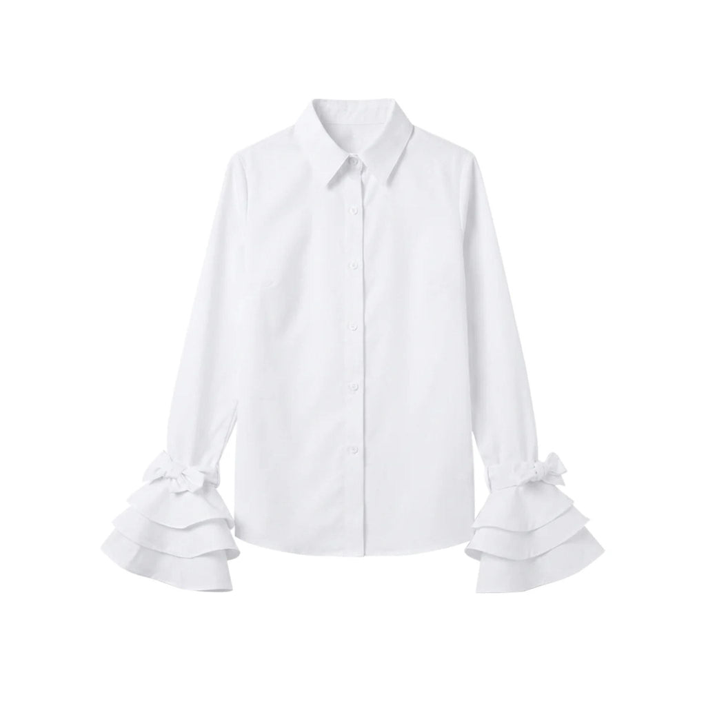 Ruffle Bow Corset Blouse