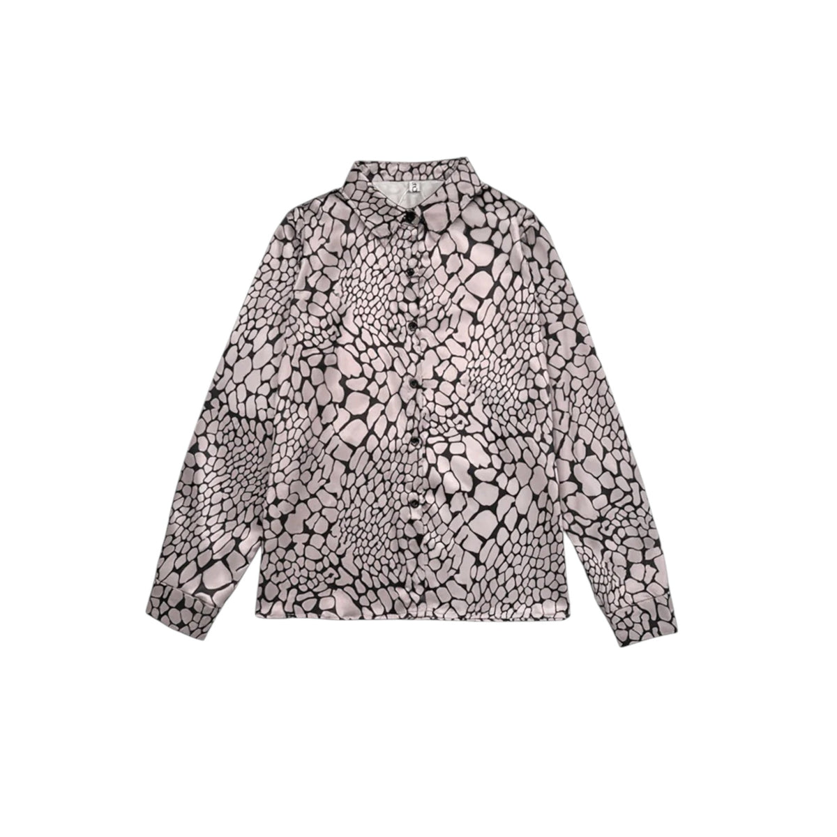 Animal Print Wrap Blouse