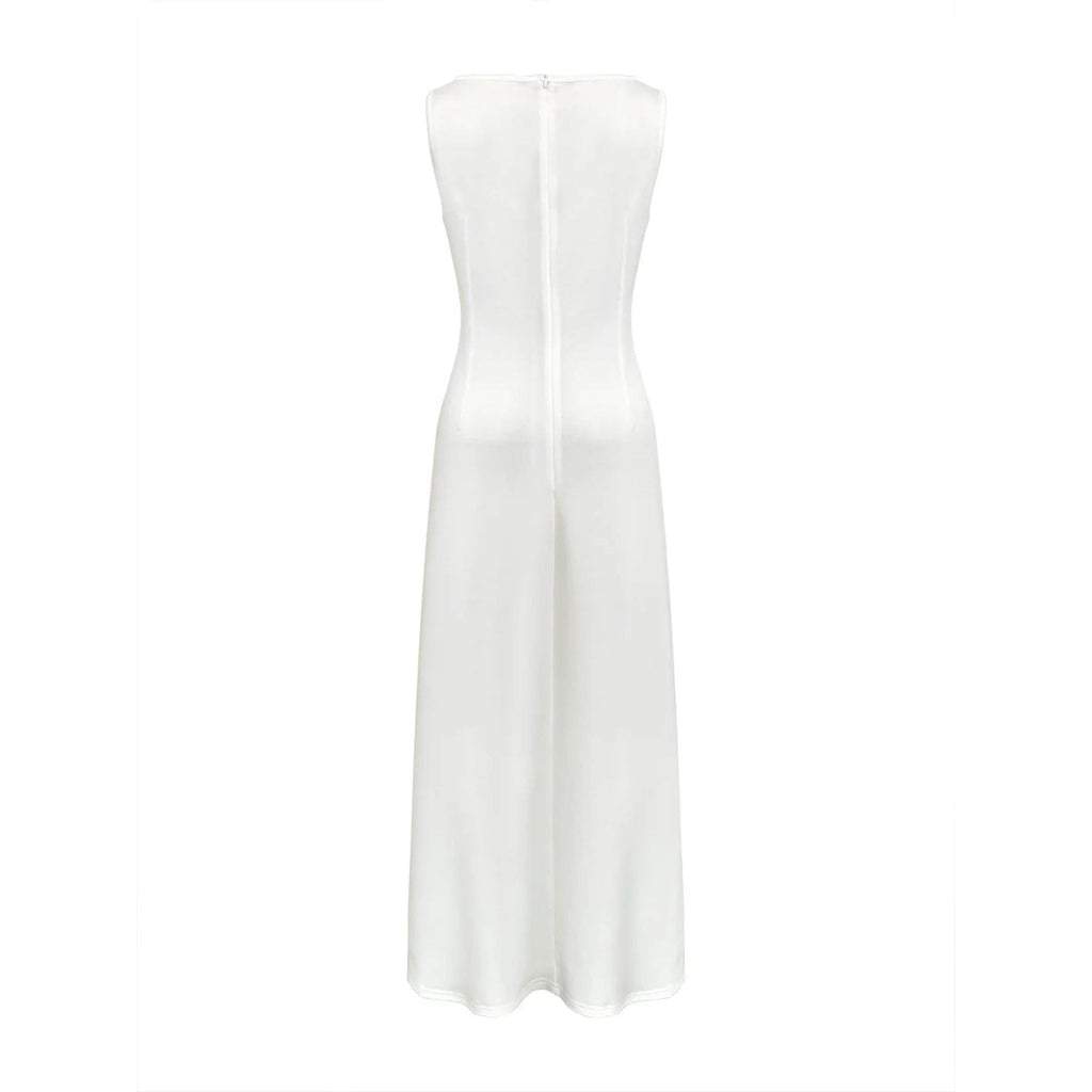 Sleeveless Fitted Column Maxi Dress