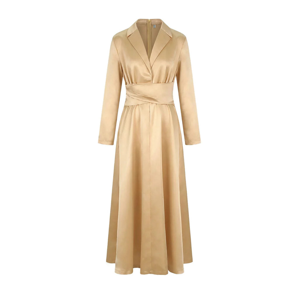 Long Sleeve Ball Gown Maxi Dress