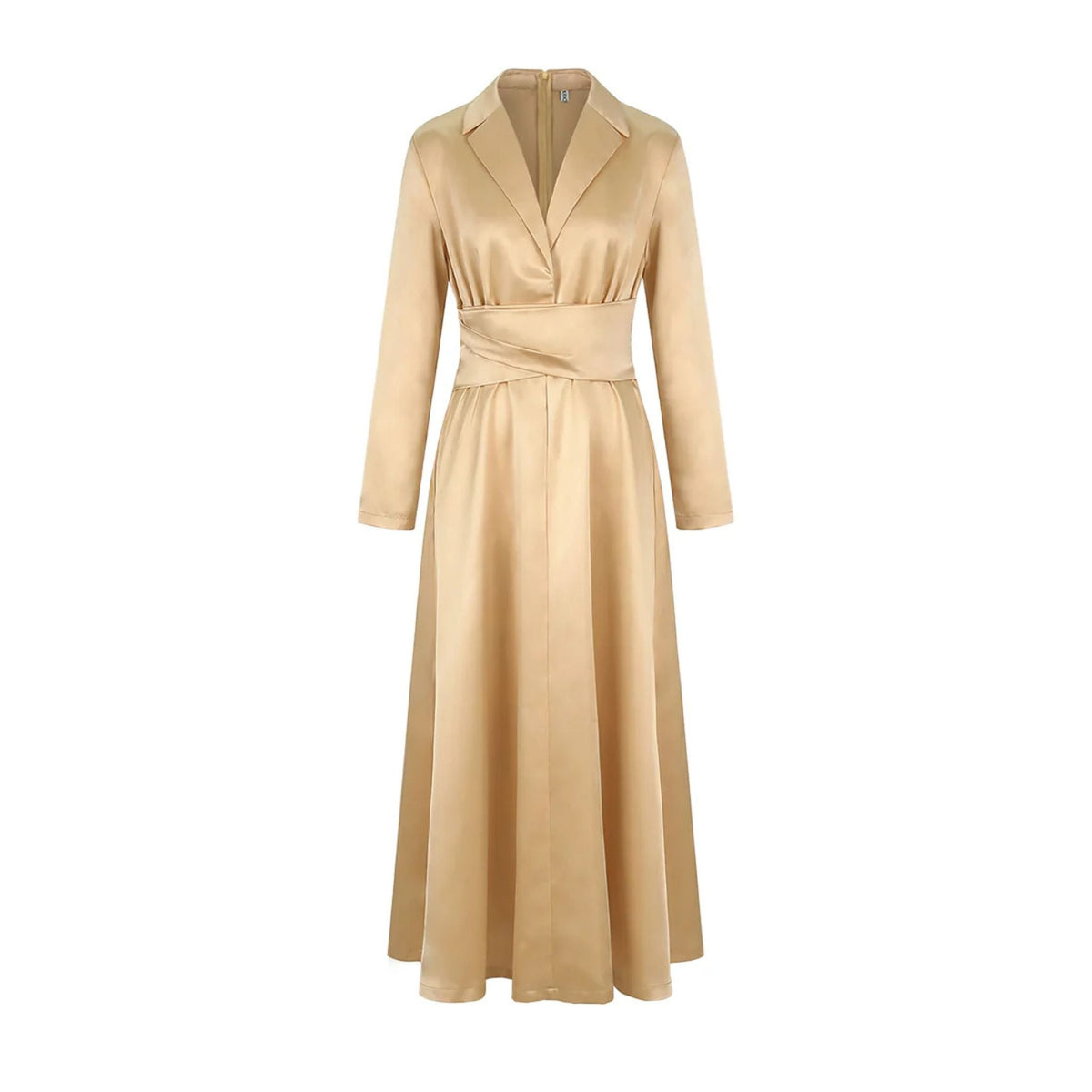 Long Sleeve Ball Gown Maxi Dress