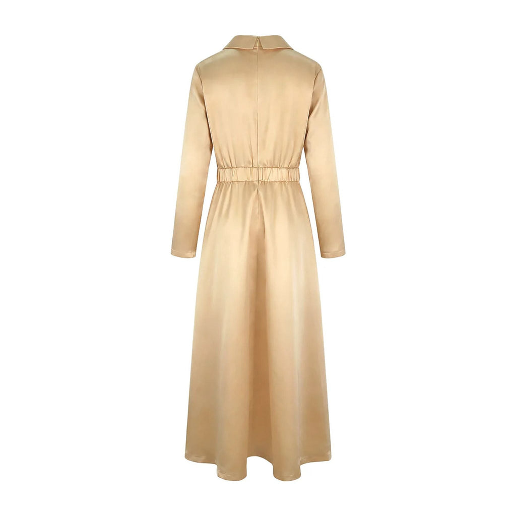 Long Sleeve Ball Gown Maxi Dress