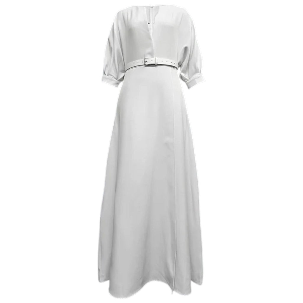 Short Sleeve A-Line Maxi Dress