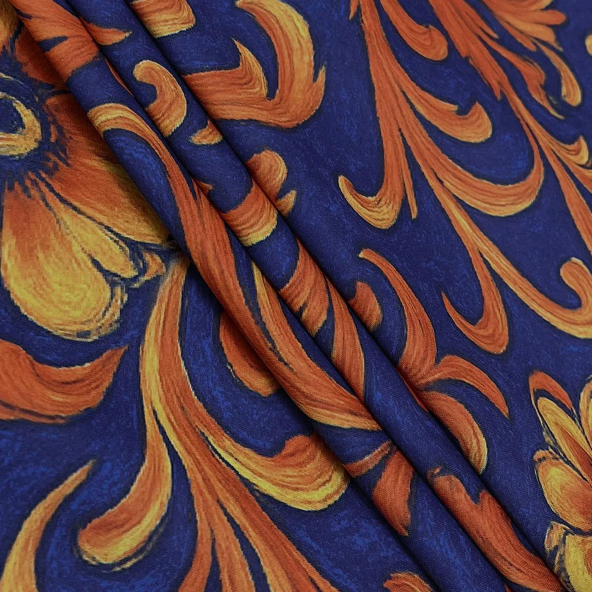 Floral Paisley Print Satin Shirt