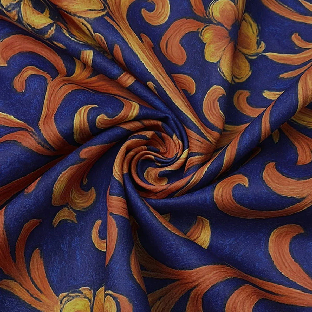 Floral Paisley Print Satin Shirt