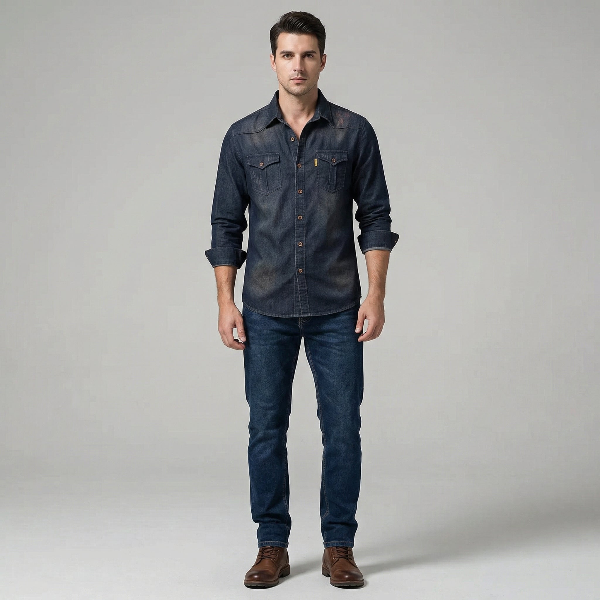 Denim Button-Up