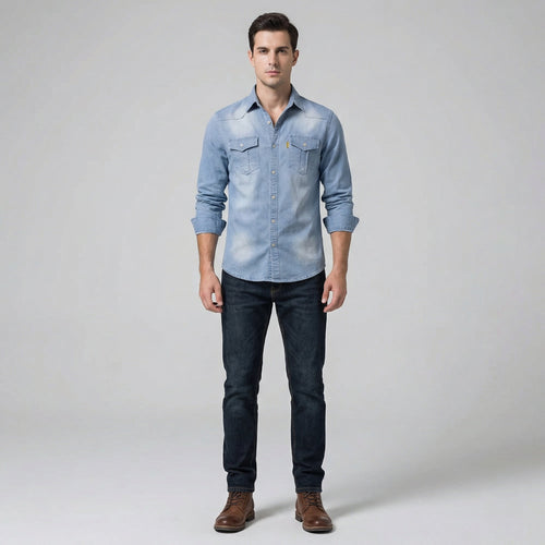 Denim Button-Up