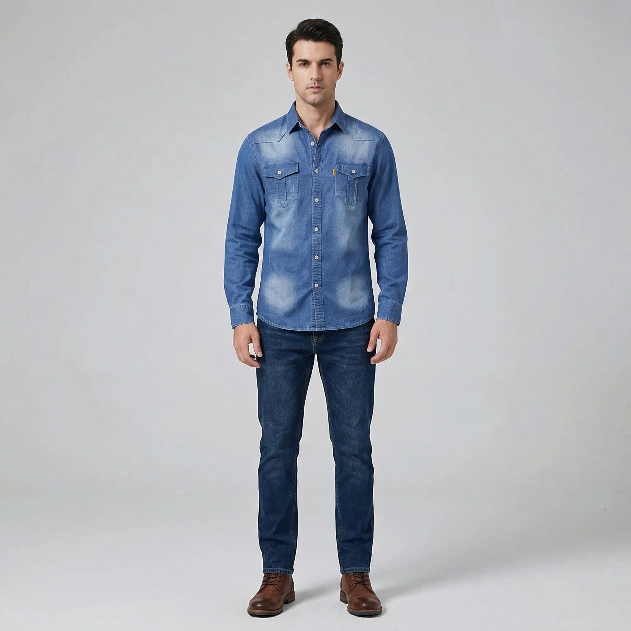 Denim Button-Up