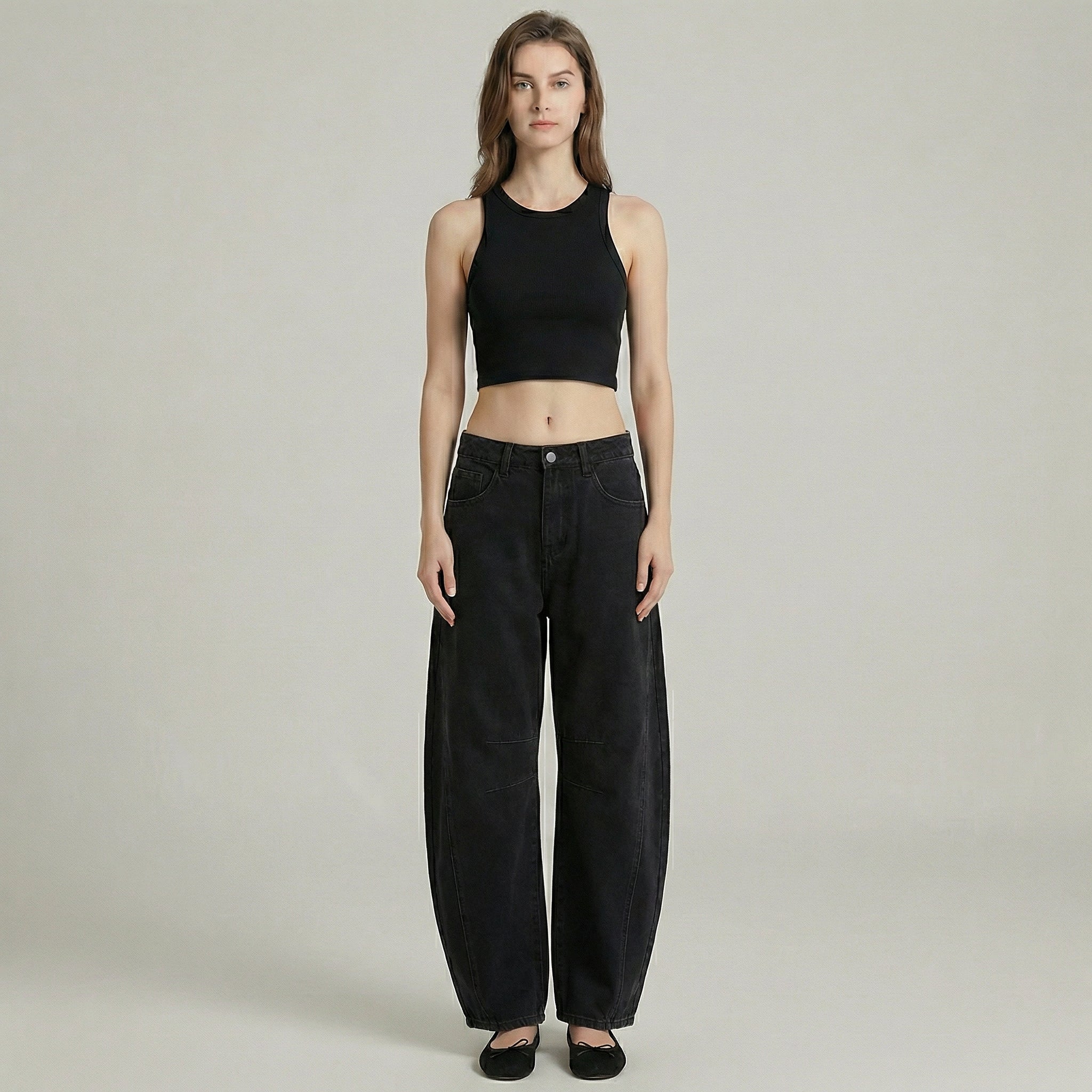 Everly Barrel-Leg Denims
