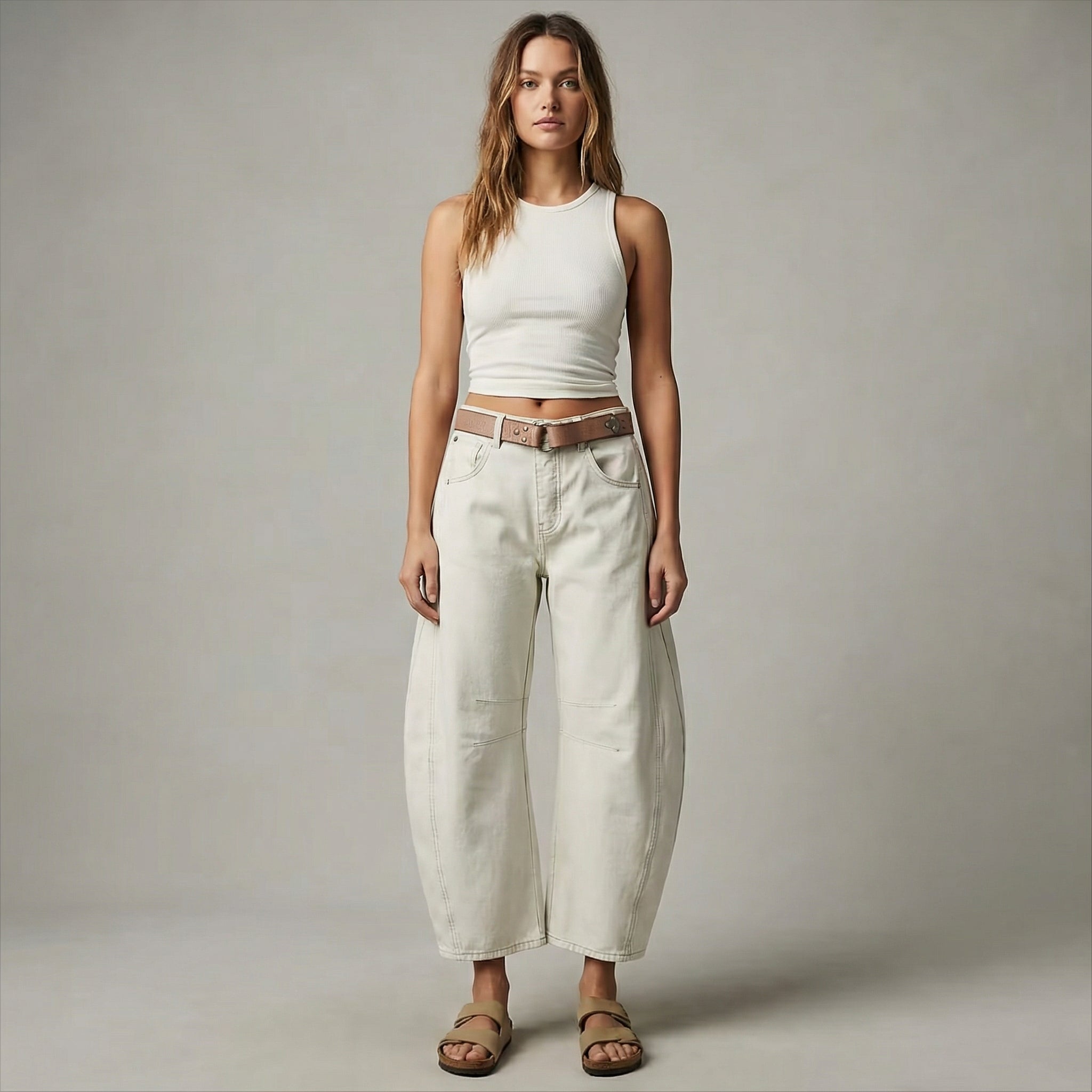 Everly Barrel-Leg Denims