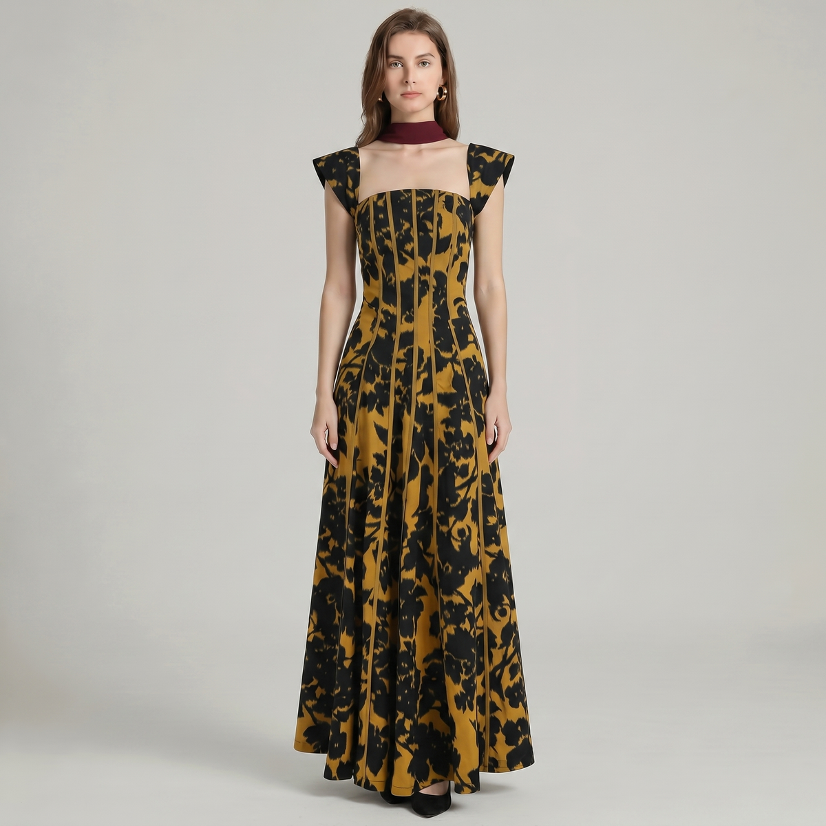 Vinnie Vintage Print Maxi Dress