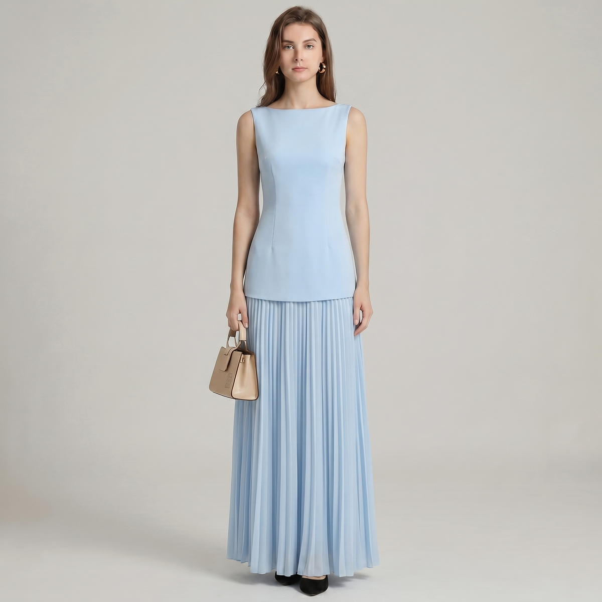 Lola Plated Maxi Dress