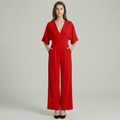 Kimono Sleeve V-Neck Jumpsuit