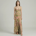 Floral Print Slit Maxi Dress