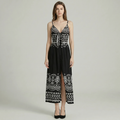 Boho Print Spaghetti Strap Maxi Dress