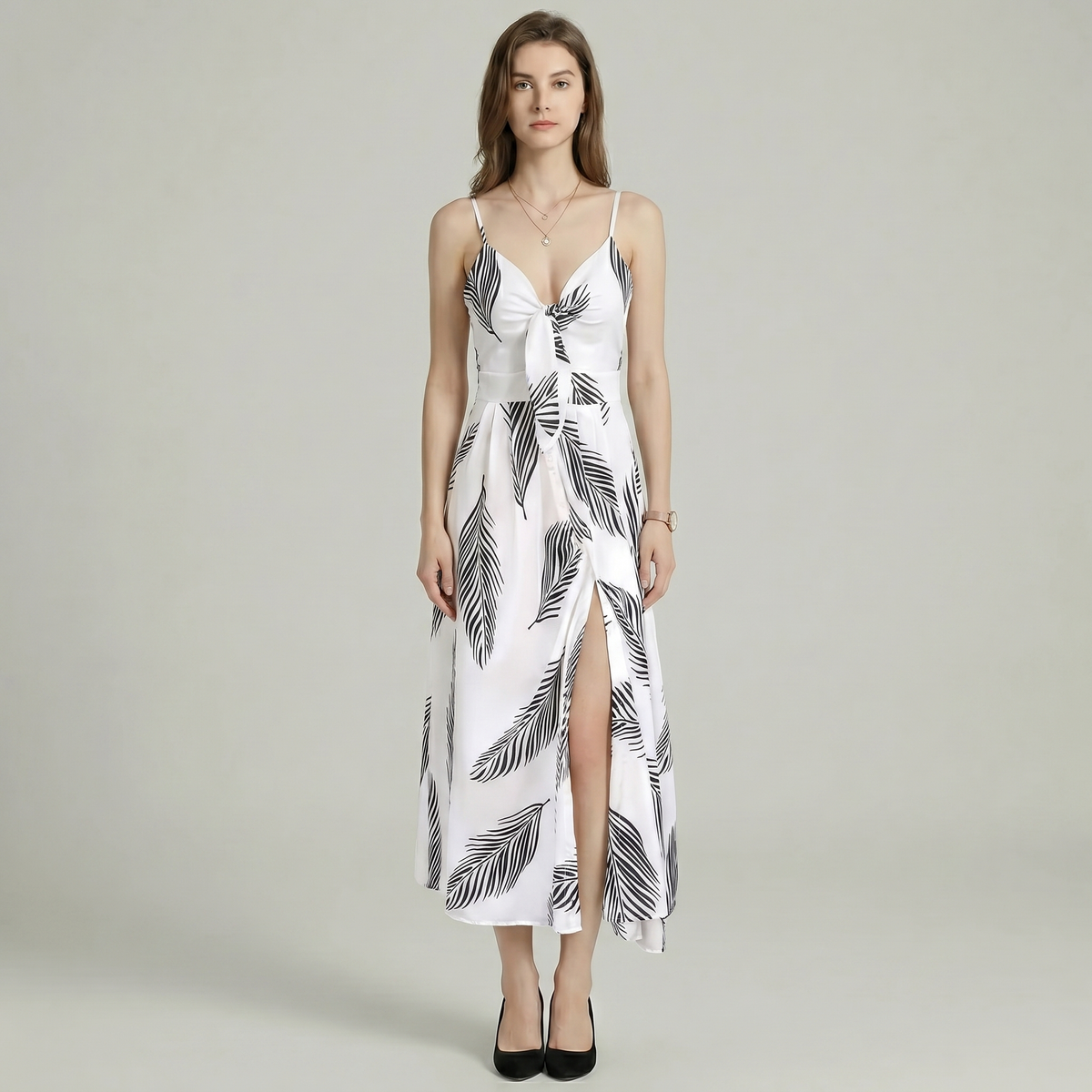 Boho Print Spaghetti Strap Maxi Dress