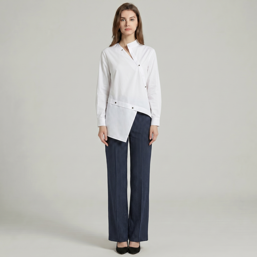Asymmetric Button Blazer