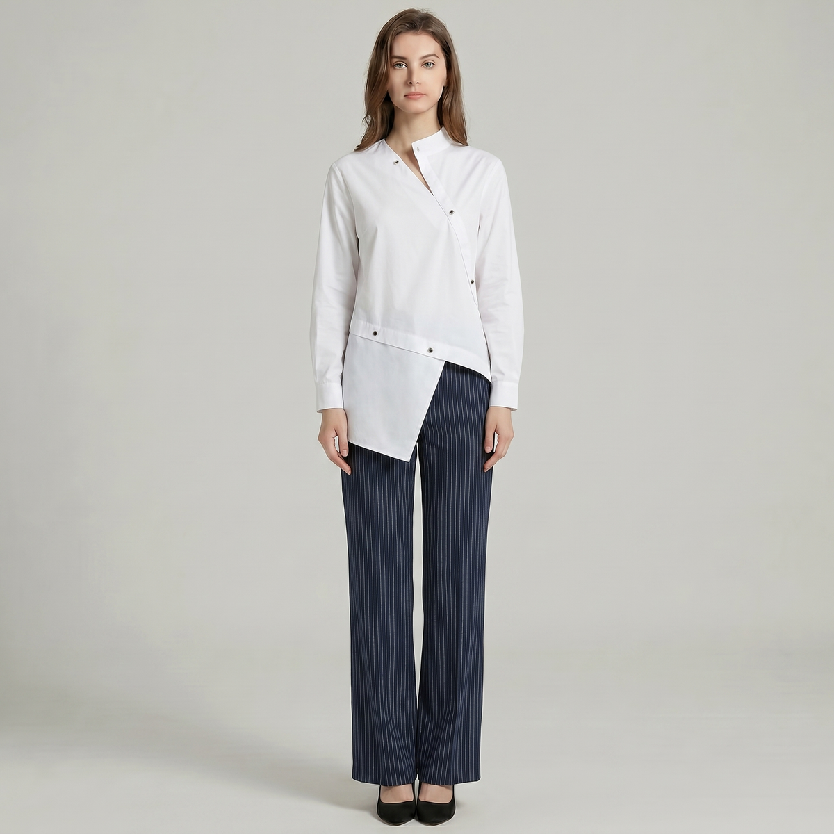 Asymmetric Button Blazer