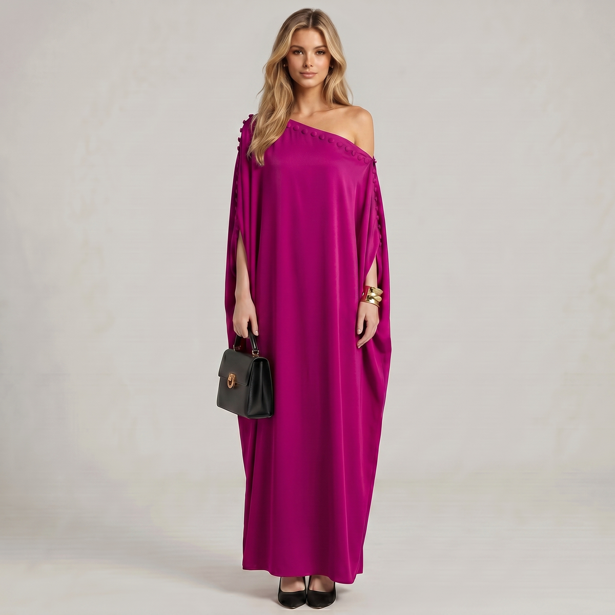 Flowing Kaftan Maxi Dress
