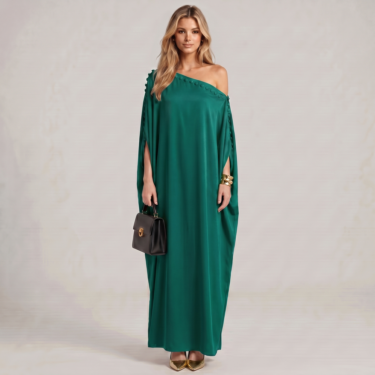 Flowing Kaftan Maxi Dress