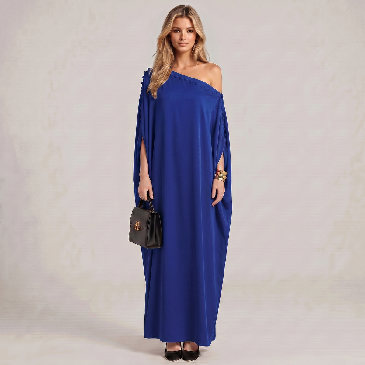 Flowing Kaftan Maxi Dress