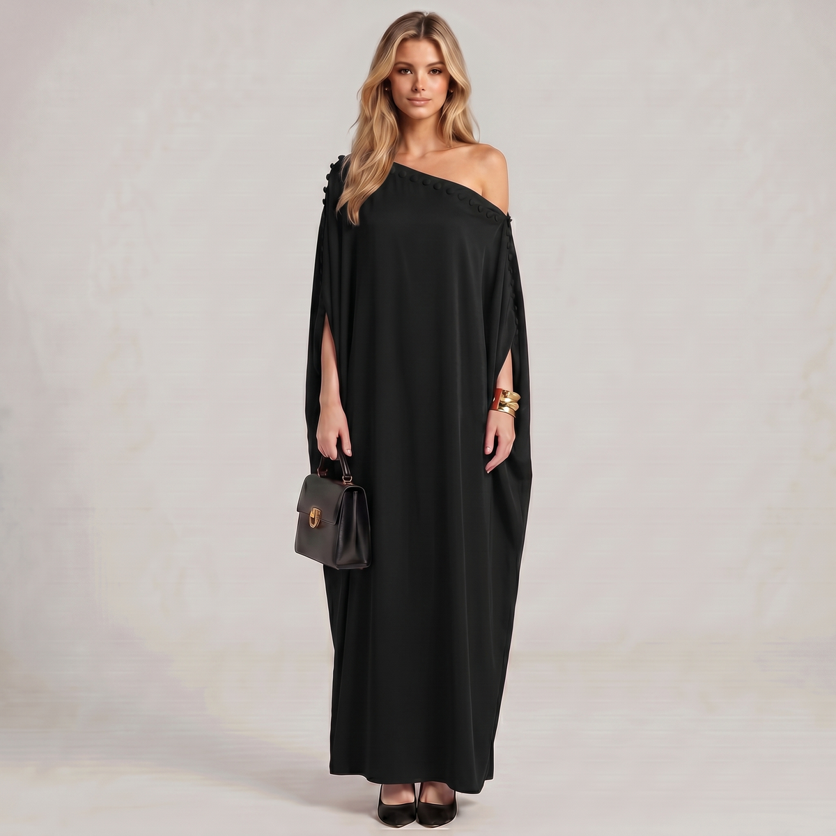 Flowing Kaftan Maxi Dress