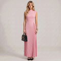 One Shoulder Chiffon Maxi Dress