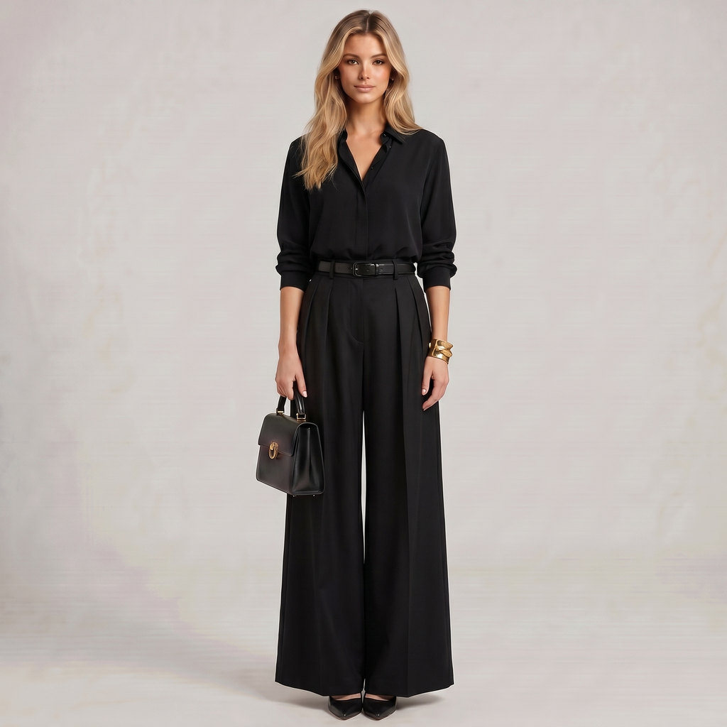 Pleated Ball Maxi Skirt