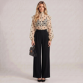 Polka Dot Sheer Bow Blouse