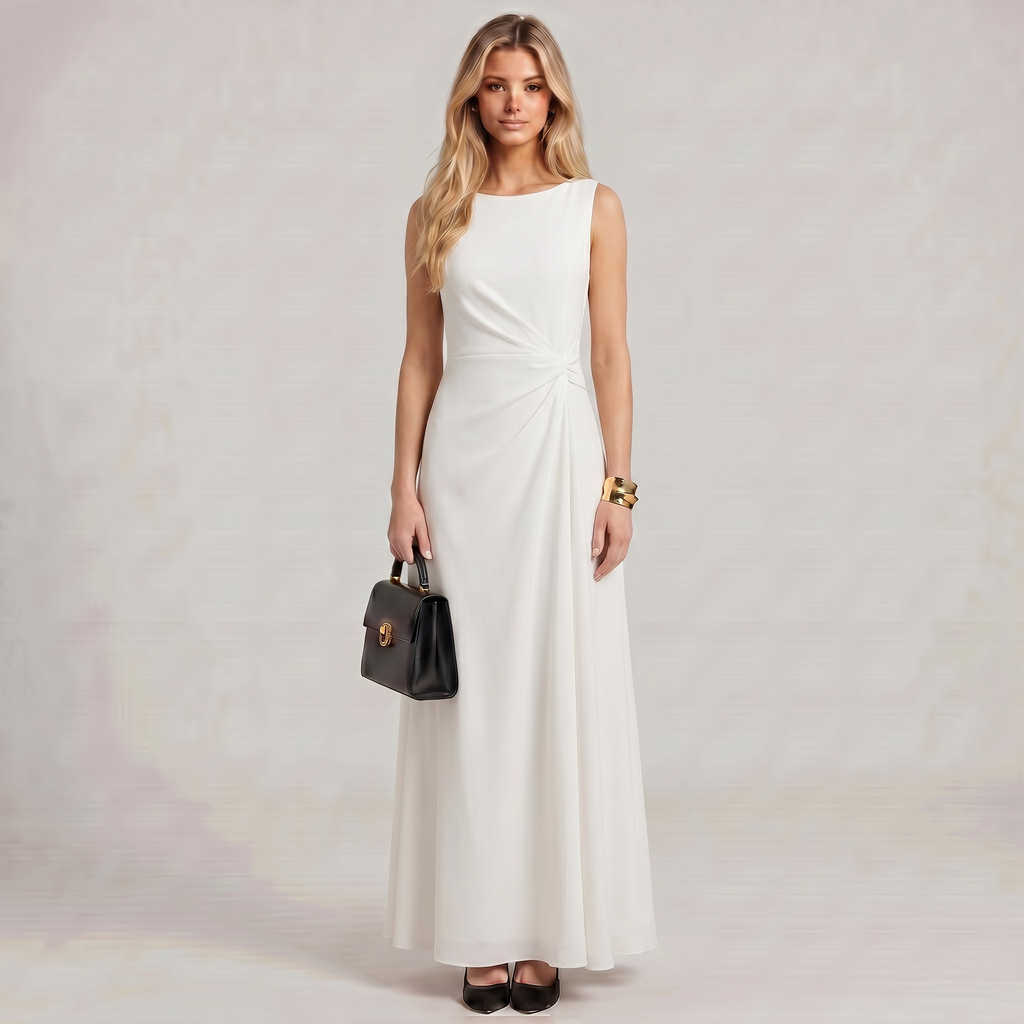 Sleeveless Fitted Column Maxi Dress