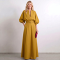 Short Sleeve A-Line Maxi Dress