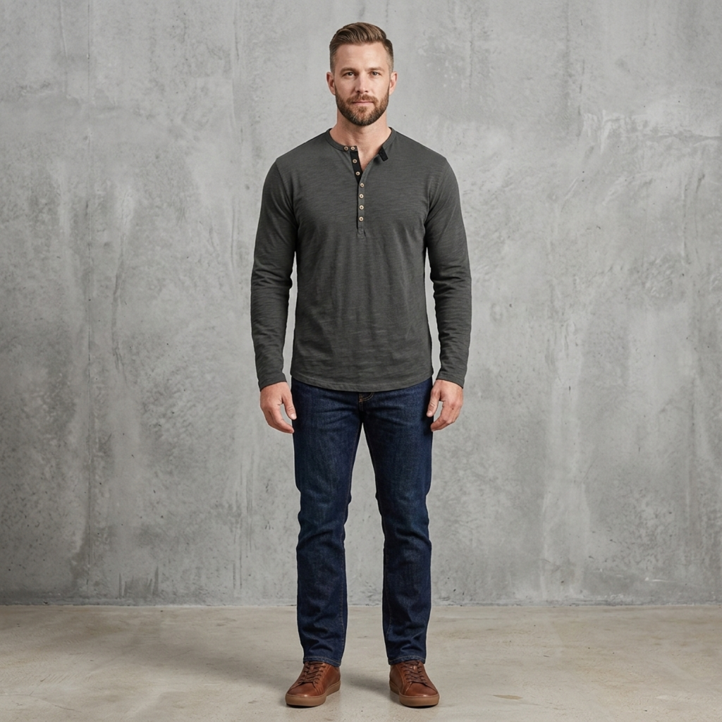 Long-Sleeve Henley